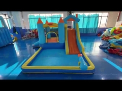 पॉलिएस्टर ऑक्सफोर्ड ब्लू एंड ऑरेंज वाटर स्लाइड बच्चों के लिए फुल फन पार्क