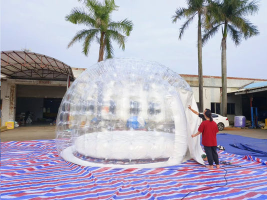 पारिवारिक शिविर गतिविधियों के लिए पारदर्शी inflatable बुलबुला घर