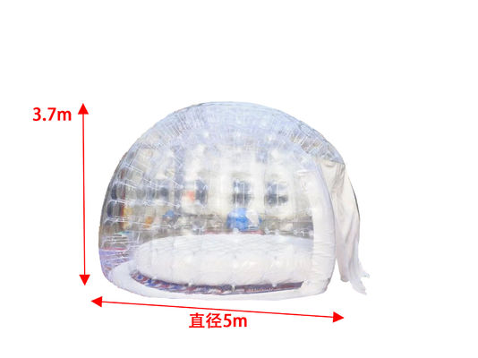 पारिवारिक शिविर गतिविधियों के लिए पारदर्शी inflatable बुलबुला घर
