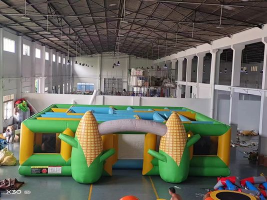 पॉपकॉर्न भूलभुलैया आउटडोर inflatable खेल बड़े आकार के वयस्क के लिए