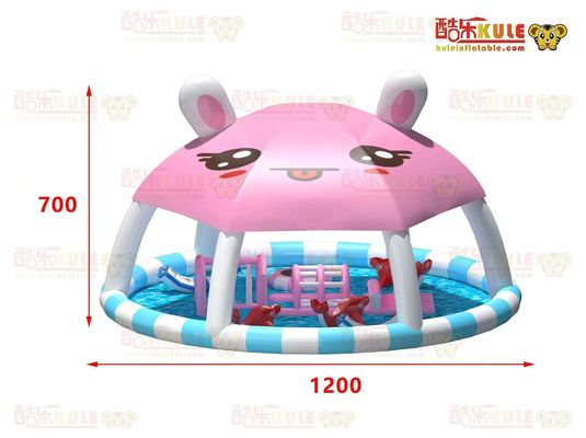 छोटे तैरते खिलौनों के साथ अनुकूलित बच्चों के लिए inflatable पानी पूल