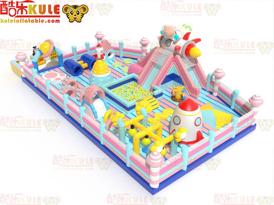 रॉक थीम के साथ महासागर गेंदों inflatable बच्चों उछल महल
