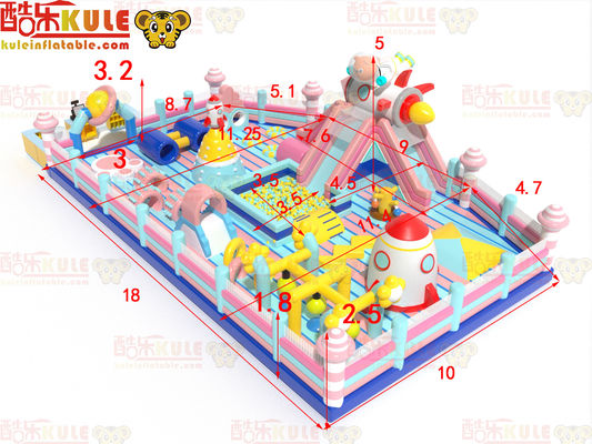 रॉक थीम के साथ महासागर गेंदों inflatable बच्चों उछल महल