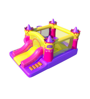 वाणिज्यिक inflatable bouncer पीला गुलाबी बैंगनी रंग