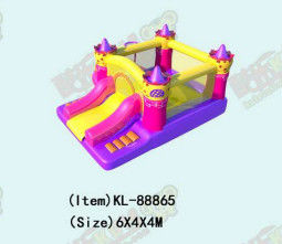वाणिज्यिक inflatable bouncer पीला गुलाबी बैंगनी रंग