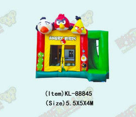गुस्से में पक्षी विषय inflatable कूद महल डबल सिलाई