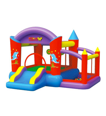 डॉल्फिन पैटर्न के साथ वाणिज्यिक inflatable उछाल घर