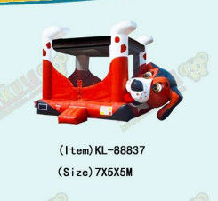 कुत्ता थीम inflatable उछल महल डबल सिलाई किराये