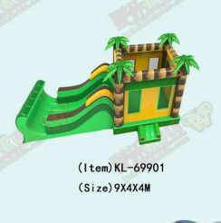 इंद्रधनुष घोड़ा दो समानांतर नहरें कैंडी के आकार के स्तंभों के साथ inflatable स्लाइड