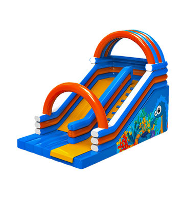 किराये के लिए बच्चों के मनोरंजन पार्क के लिए आर्क के साथ inflatable स्लाइड