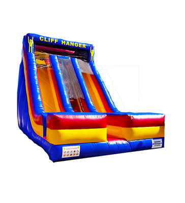 क्लिफ हैंगर बच्चों के मनोरंजन पार्क के लिए पट्टियों के लिए inflatable स्लाइड