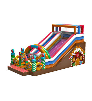 बच्चों के लिए मनोरंजन पार्क inflatable जन्मदिन मोमबत्तियाँ स्लाइड किराए के लिए