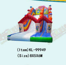 बच्चों के लिए मज़ा पार्क inflatable स्मूर्फ्स किराए के लिए बड़ी स्लाइड