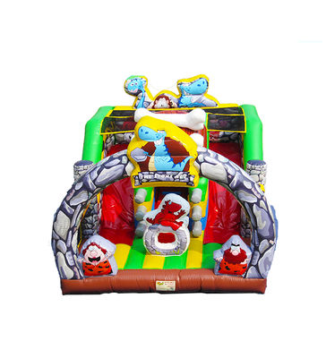 बच्चों के लिए मज़ा पार्क Inflatable डायनासोर जानवरों स्लाइड