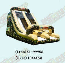 बच्चों के लिए मनोरंजन पार्क छलावरण ग्रैन inflatable स्लाइड किराया