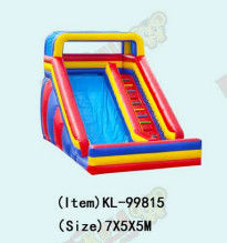 लाल पीला नीला आउटडोर के लिए औद्योगिक inflatable पानी स्लाइड