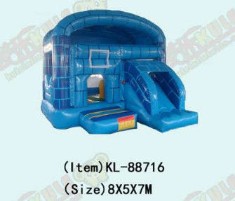 छोटे उछल महल नीली महान दीवार बच्चों के लिए मज़ा पार्क inflatable
