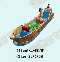 बच्चों के लिए मनोरंजन पार्क Inflatable Pirate Ship बच्चों के लिए खेल का मैदान