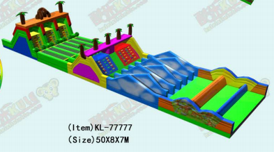 उज्ज्वल चमकीला - रंगीन फुलाने योग्य बाधा खेल साहसिक आनंद