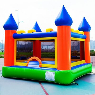 10 फीट X 10 फीट X 8 फीट Inflatable Castles टिकाऊ पीवीसी या विनाइल निर्माण कस्टम लोगो मुद्रित किया जा सकता है पारिवारिक कार्यक्रमों के लिए आदर्श