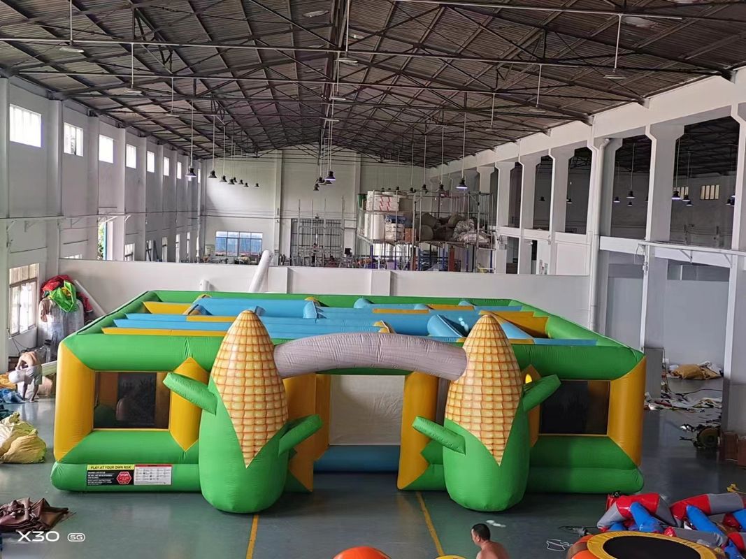 पॉपकॉर्न भूलभुलैया आउटडोर inflatable खेल बड़े आकार के वयस्क के लिए