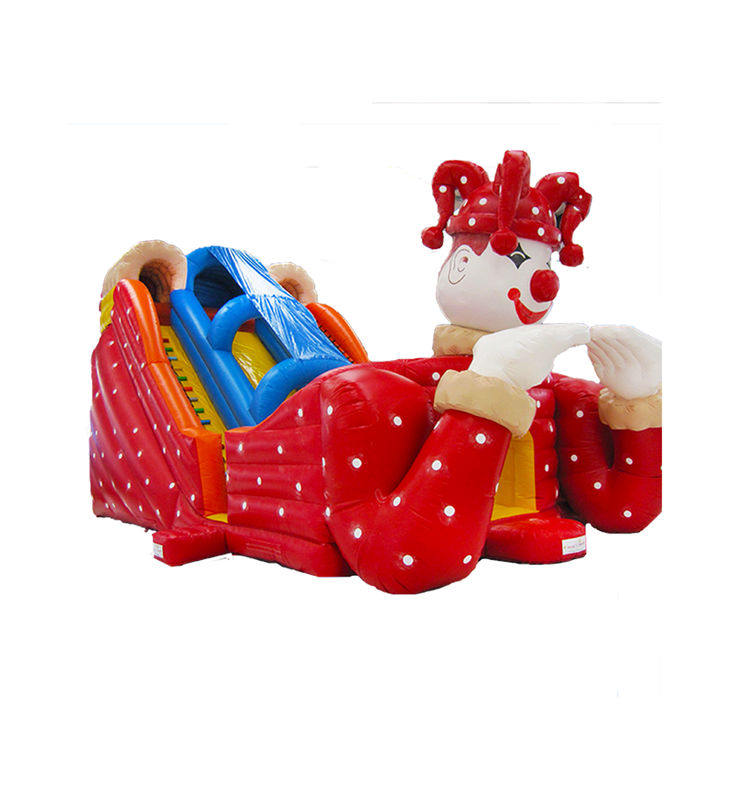 मुर्गा लाल रंग के बच्चे मनोरंजन पार्क किराये के लिए inflatable स्लाइड