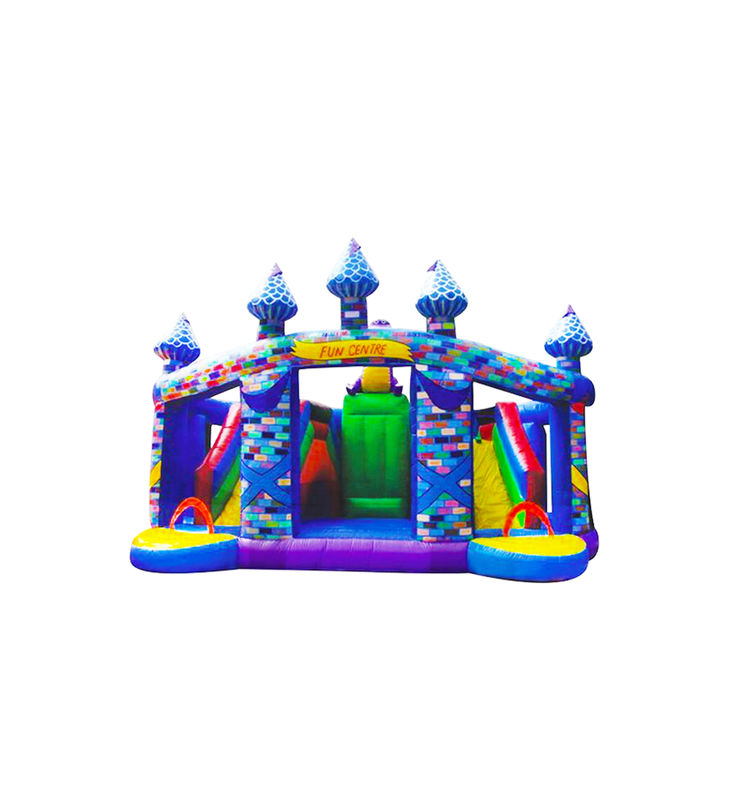 अनुकूलित आईपी रंगीन बच्चों मज़ा पार्क inflatable स्लाइड उछाल